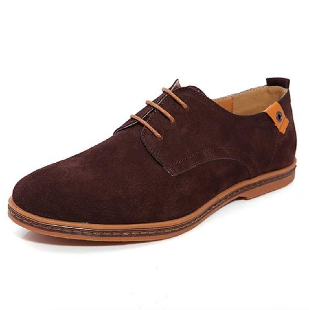"Chaussures en daim pour homme, élégantes, confortables, marron, semelle intérieure rembourrée, style formel et décontracté"