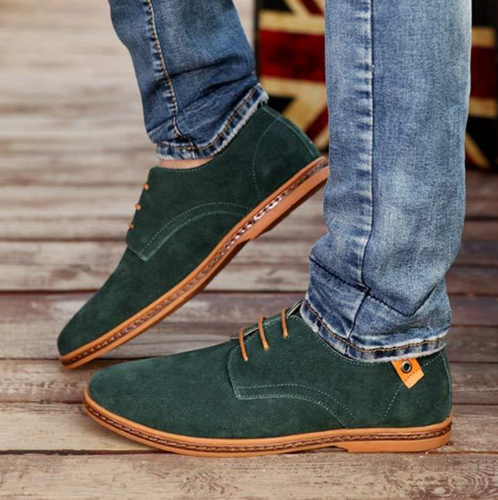 "Chaussures en daim pour homme, élégantes, confortables, marron, semelle intérieure rembourrée, style formel et décontracté"