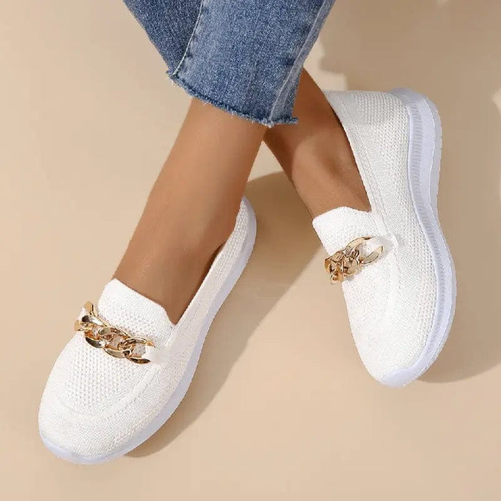 "Chaussures orthopédiques féminines élégantes, respirantes et antidérapantes avec semelle de soutien et fermeture éclair laté