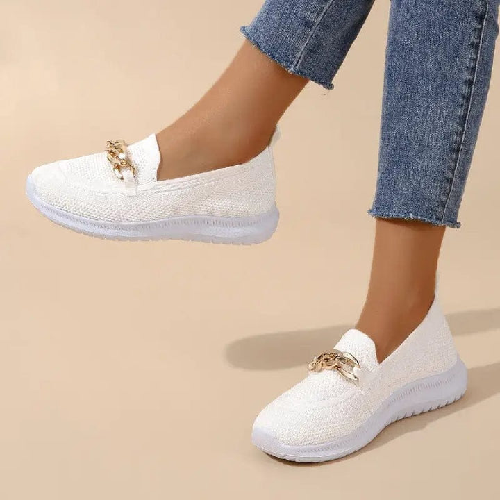 "Chaussures orthopédiques féminines élégantes, respirantes et antidérapantes avec semelle de soutien et fermeture éclair laté