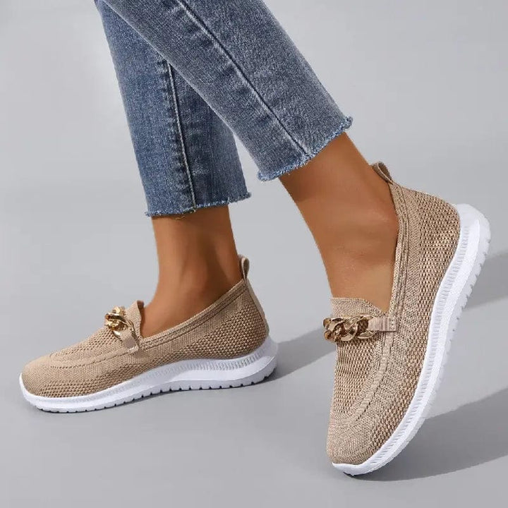 "Chaussures orthopédiques féminines élégantes, respirantes et antidérapantes avec semelle de soutien et fermeture éclair laté