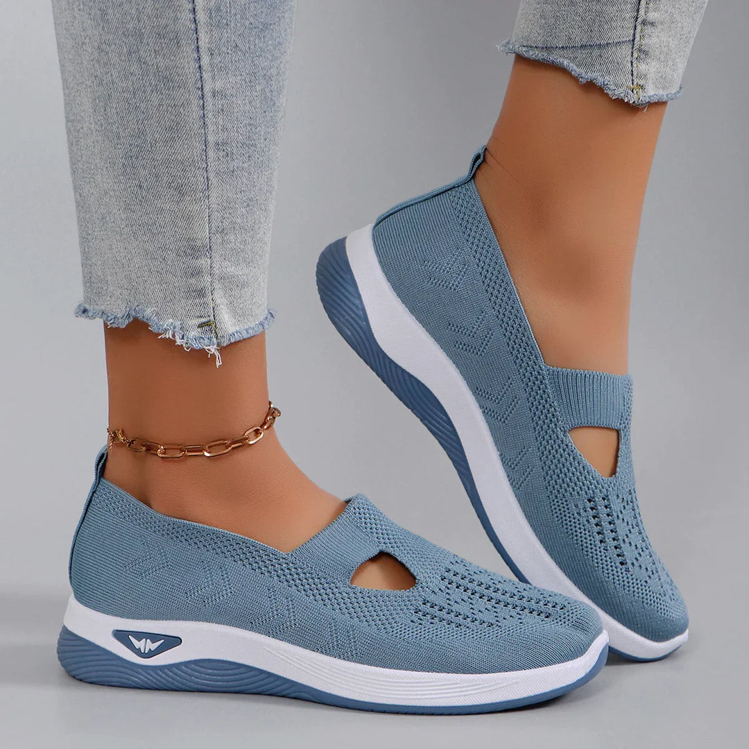 "Chaussures orthopédiques pour femmes, confortables, semelle amortissante, soutien optimal, design moderne multicolore."
