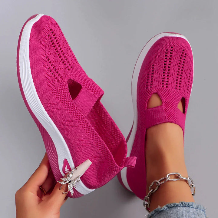 "Chaussures orthopédiques pour femmes, confortables, semelle amortissante, soutien optimal, design moderne multicolore."