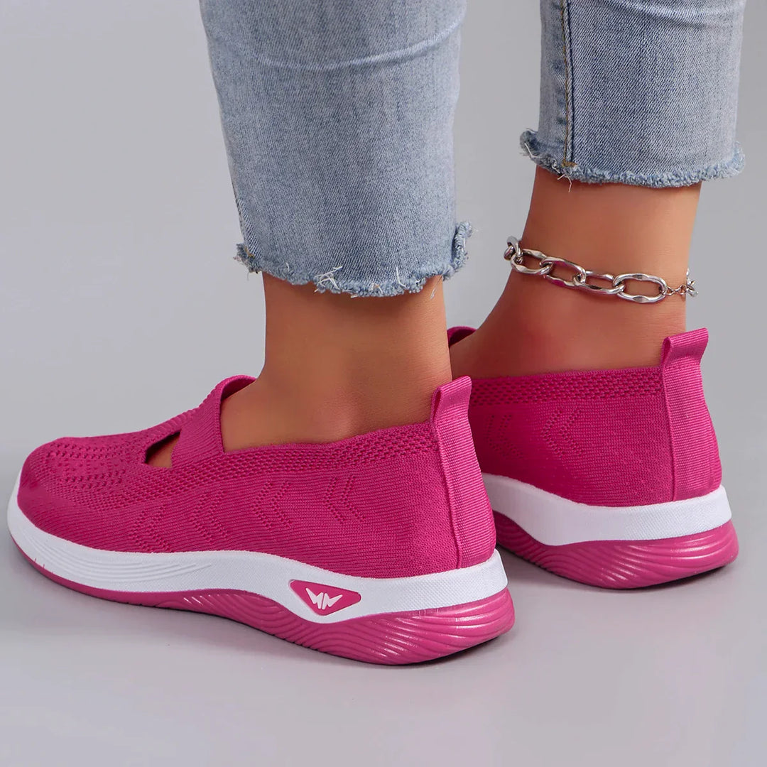 "Chaussures orthopédiques pour femmes, confortables, semelle amortissante, soutien optimal, design moderne multicolore."