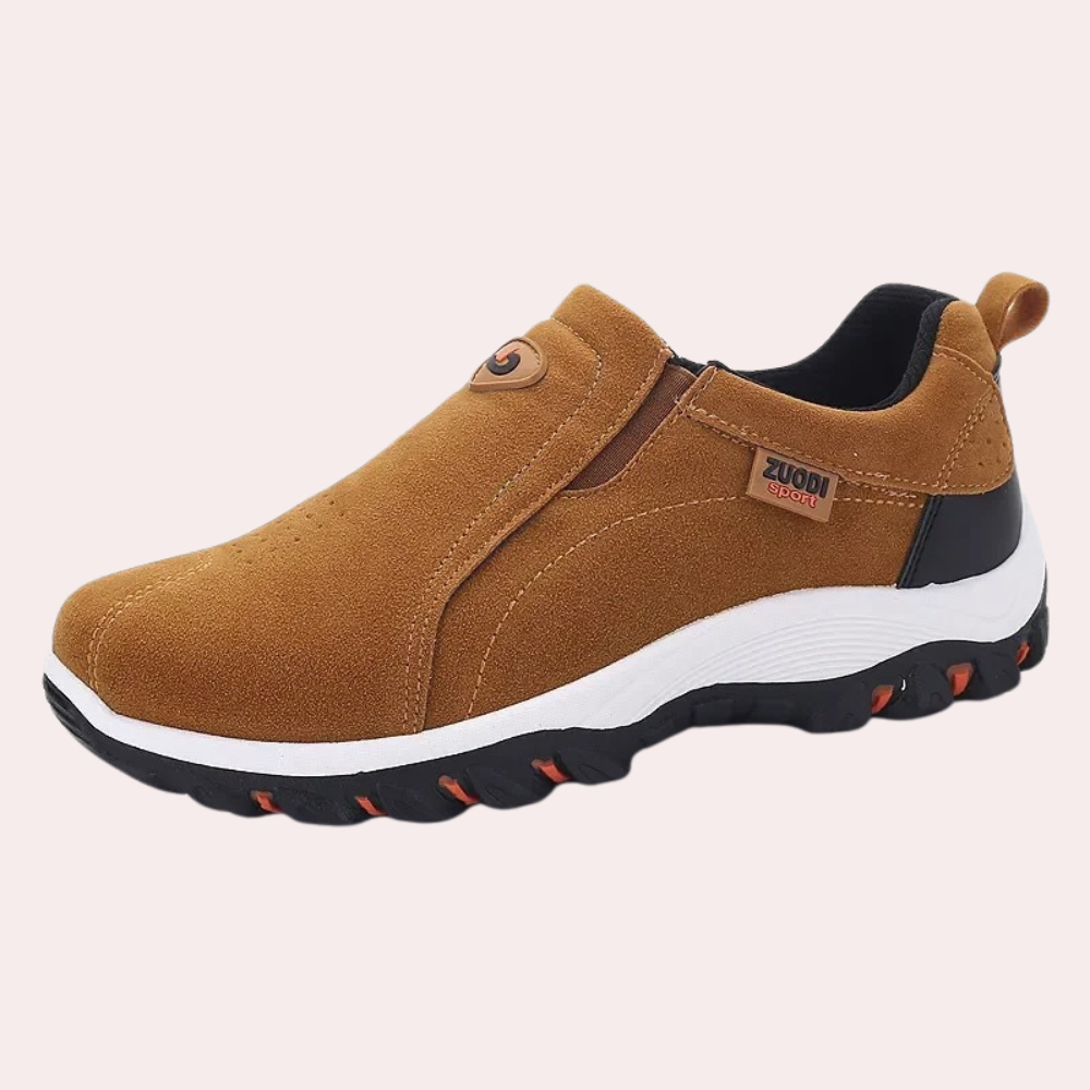 "Chaussures Slip-On homme khaki élégantes, confortables, avec semelles antidérapantes et design moderne pour un style polyval