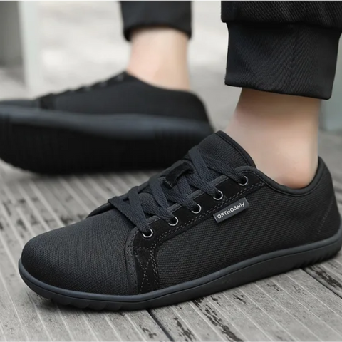 "Chaussures Zéro-Drop unisexes, confort large, maille respirante, semelle antidérapante, vue de côté, coloris variés."