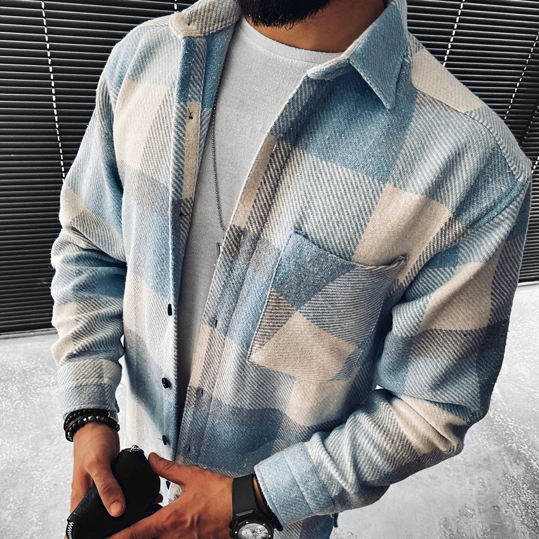 Chemise Bronson pour hommes, élégante et confortable, en tissu premium, couleur polyvalente, idéale pour l'hiver.