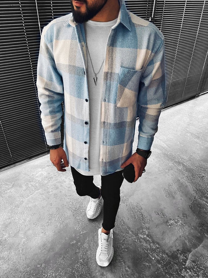 Chemise Bronson pour hommes, élégante et confortable, en tissu premium, couleur polyvalente, idéale pour l'hiver.