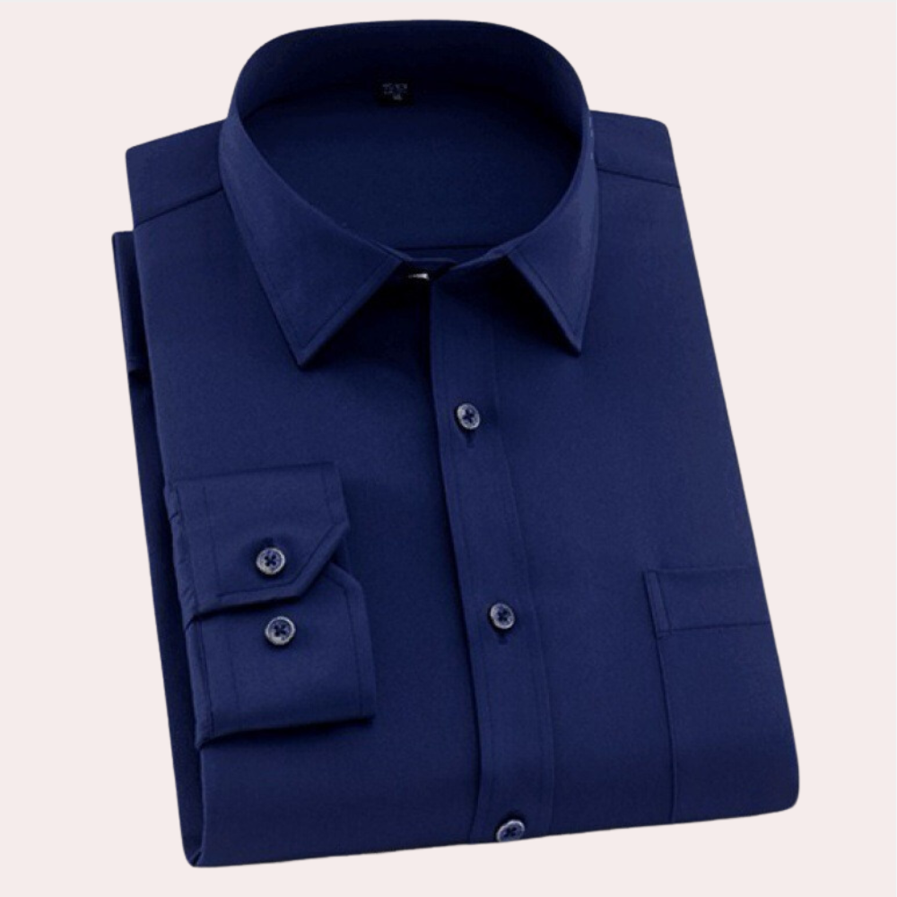 Chemise classique infroissable homme rose, coupe ajustée, tissu respirant, élégante et polyvalente, sans repassage.