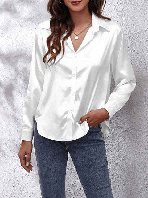 "Chemise en soie femme manches longues, élégante, luxe, finition délicate, style raffiné, soie douce."