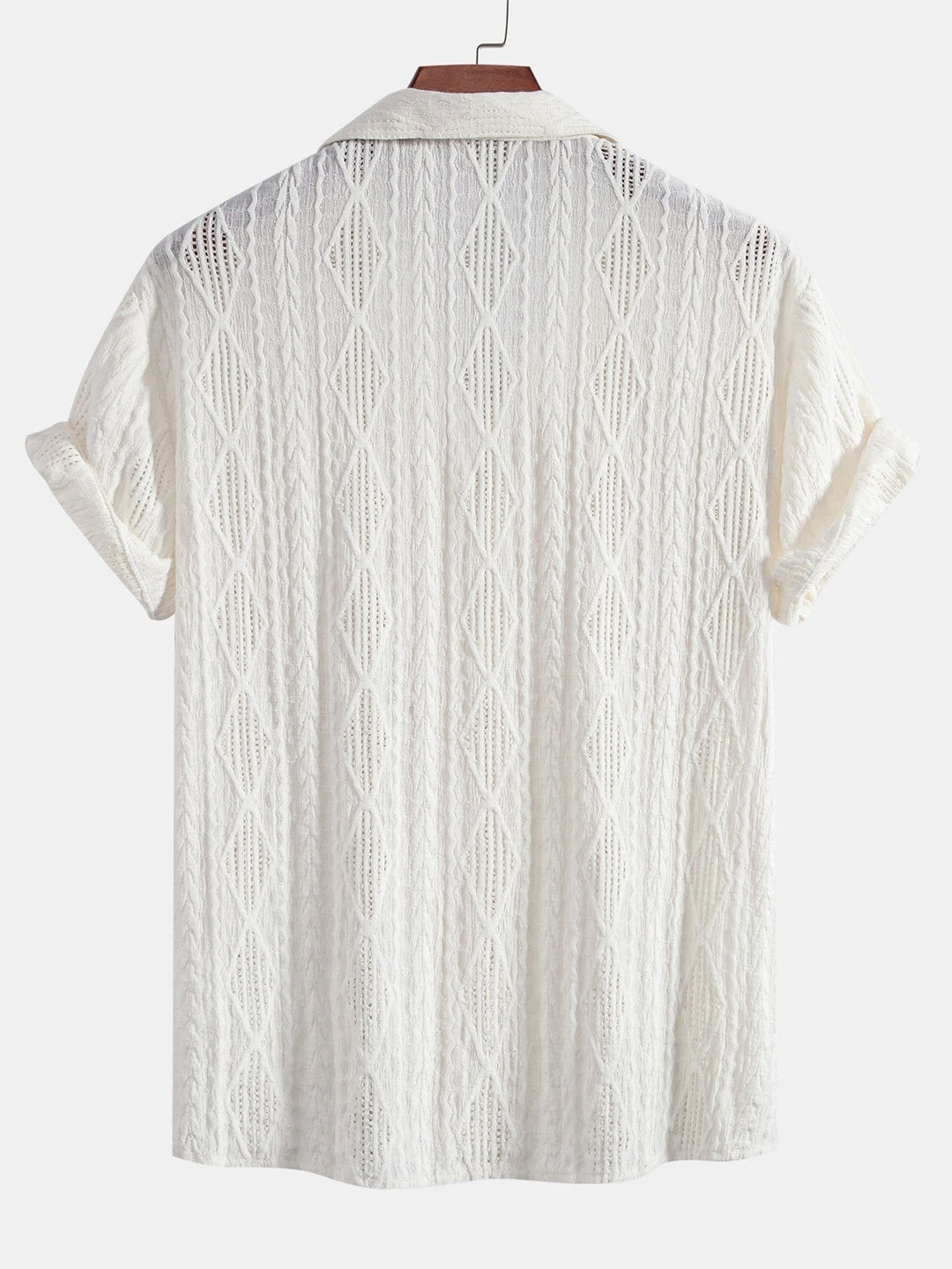 "Chemise homme décontractée en jacquard, texture élégante, coupe moderne, disponible beige, café, noir"
