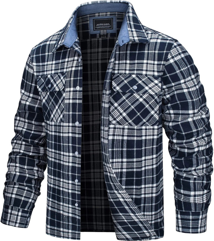 "Chemise homme en flanelle à carreaux, douce et élégante, avec col retourné et coupe classique pour confort optimal."