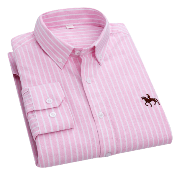 "Chemise homme manches longues élégante et confortable, tissu bleu, idéale pour occasions professionnelles et décontractées."