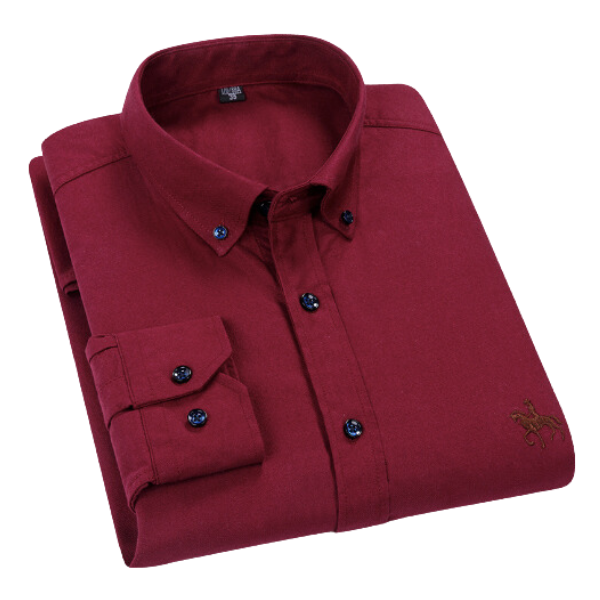 "Chemise homme manches longues élégante et confortable, tissu bleu, idéale pour occasions professionnelles et décontractées."