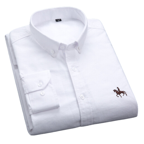 "Chemise homme manches longues élégante et confortable, tissu bleu, idéale pour occasions professionnelles et décontractées."