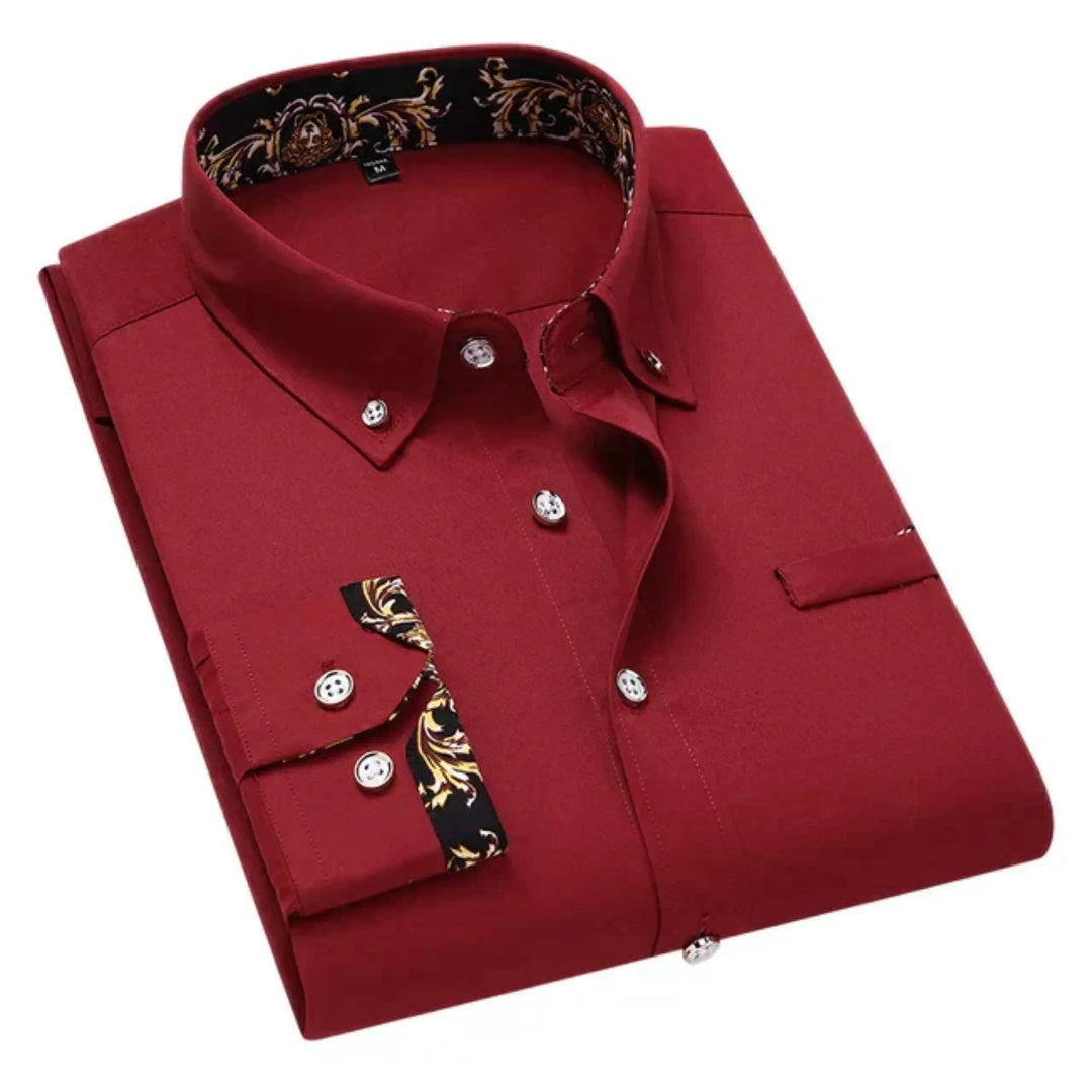 "Chemise homme moderne et élégante, coupe slim, détails raffinés, polyvalente, taille jusqu'à 3XL."