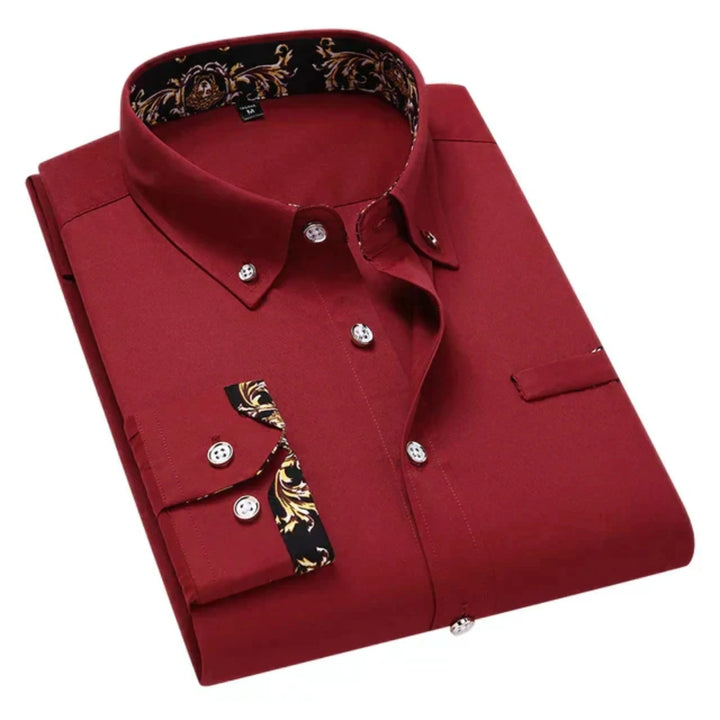"Chemise homme moderne et élégante, coupe slim, détails raffinés, polyvalente, taille jusqu'à 3XL."