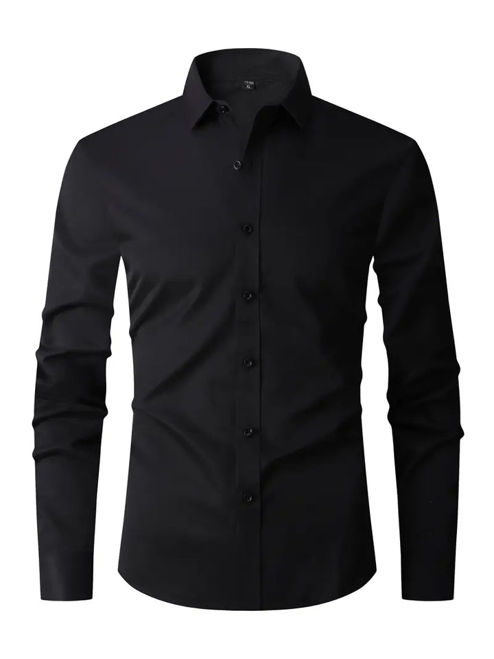 "Chemise semi-formelle homme élégante, coupe moderne, tissu léger, détails raffinés, idéale pour toutes occasions"