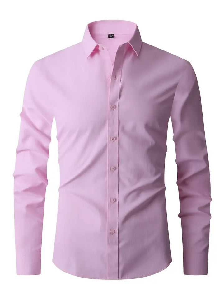 "Chemise semi-formelle homme élégante, coupe moderne, tissu léger, détails raffinés, idéale pour toutes occasions"