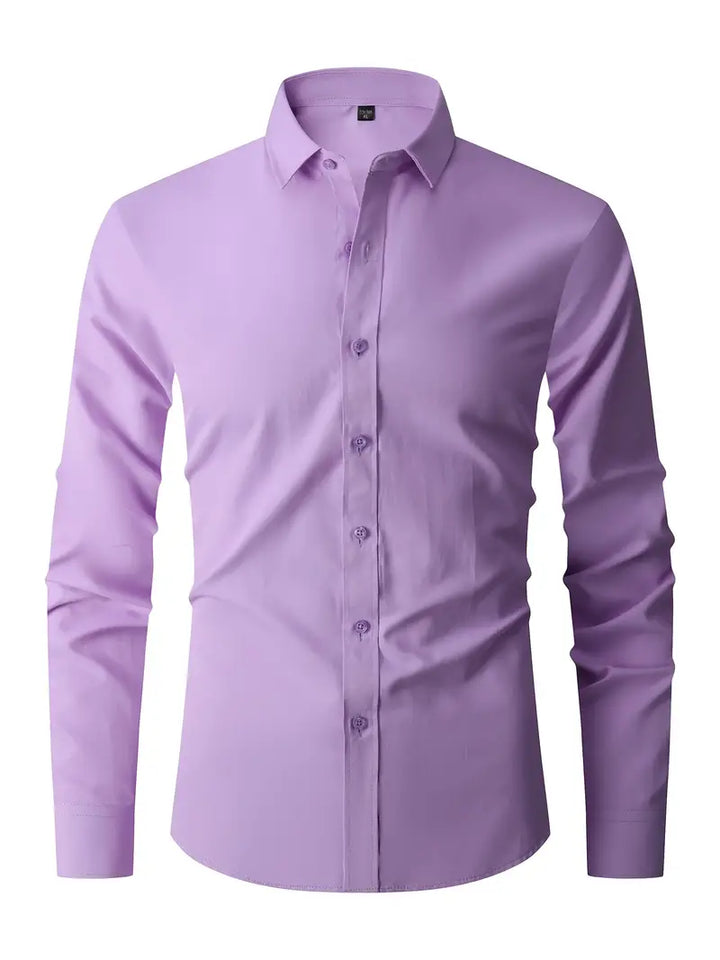 "Chemise semi-formelle homme élégante, coupe moderne, tissu léger, détails raffinés, idéale pour toutes occasions"