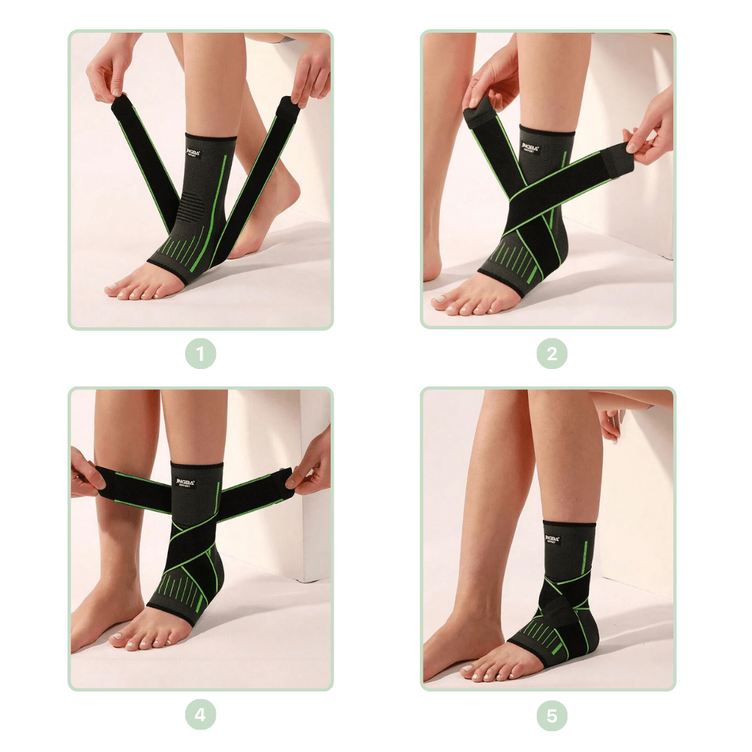 Chevillère Ortho Compress en gris, offrant compression et soutien ferme pour soulager la fasciite plantaire et douleurs.