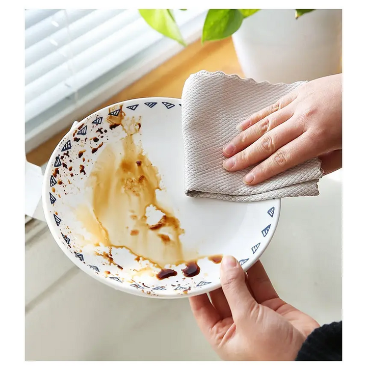 "Chiffons en microfibre de bambou, doux et réutilisables, pour nettoyage sans traces de surfaces délicates."