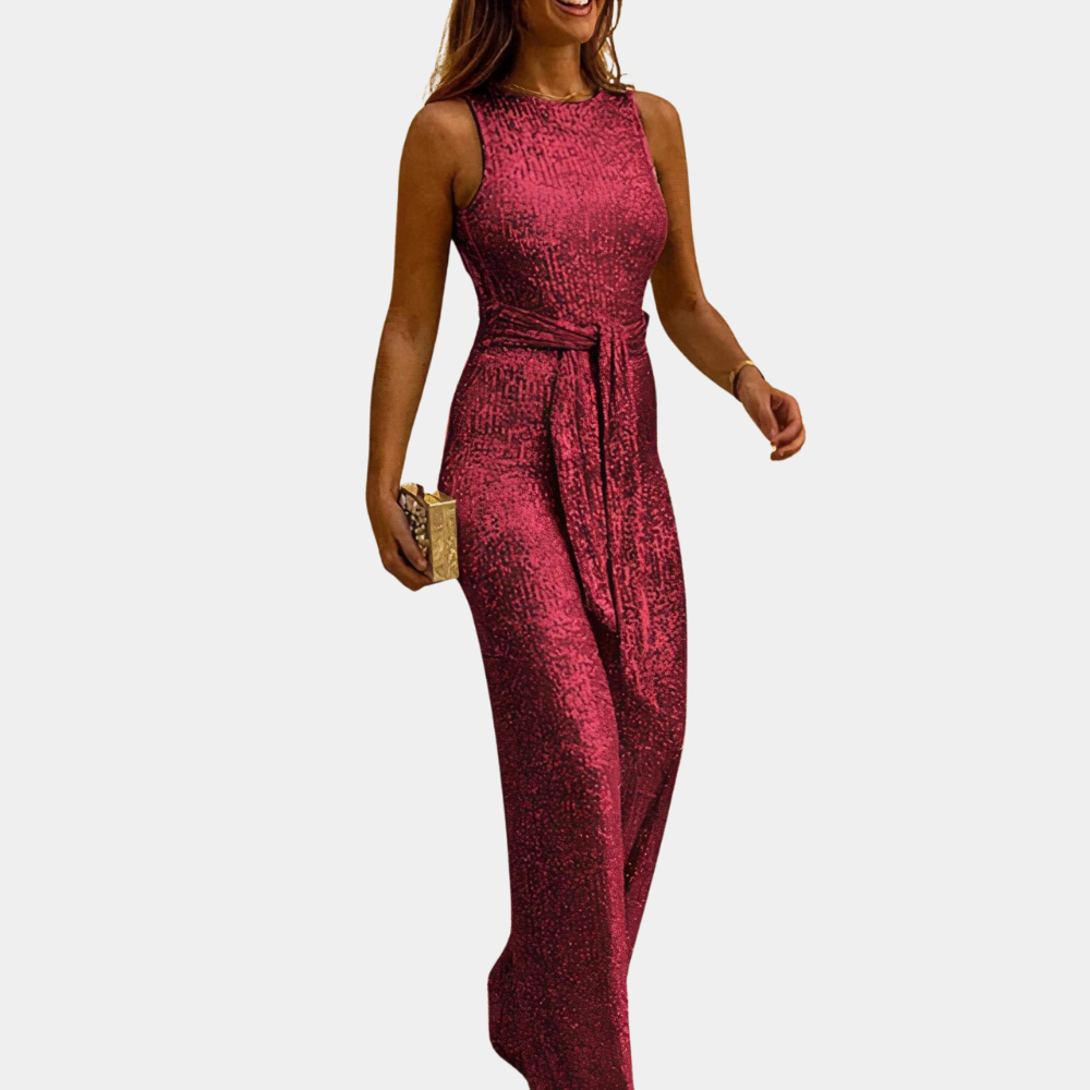 "Combinaison pailletée femme Elyse, chic et scintillante, idéale pour soirées glamour, couleurs variées, élégante et confort.