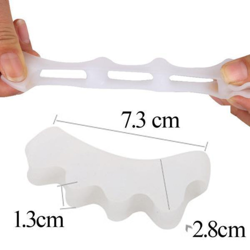 "Correcteur et séparateur d'orteils en gel de silicone doux, soulage la pression et aligne les orteils pour un confort optima