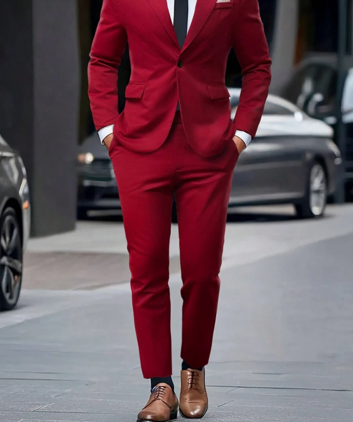 "Costume homme Bastien: veste gris anthracite et pantalon assorti, coupe moderne, pour occasions formelles et décontractées"