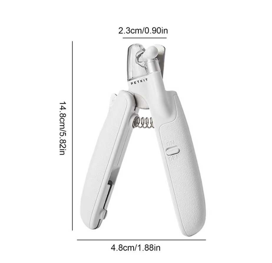 Coupe-griffes électronique pour animaux, design ergonomique, usage sûr et précis, idéal chiens et chats.