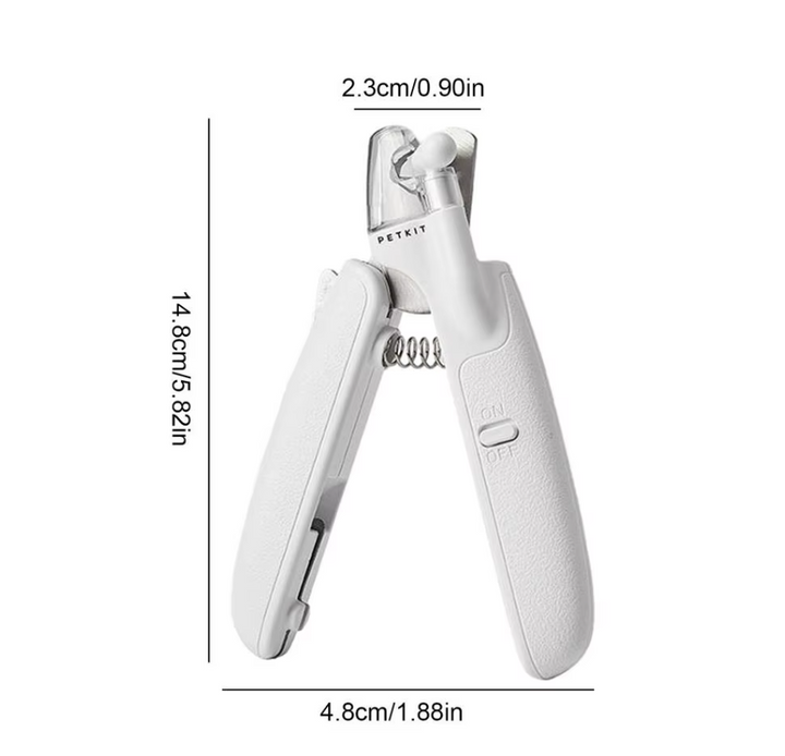 Coupe-griffes électronique pour animaux, design ergonomique, usage sûr et précis, idéal chiens et chats.