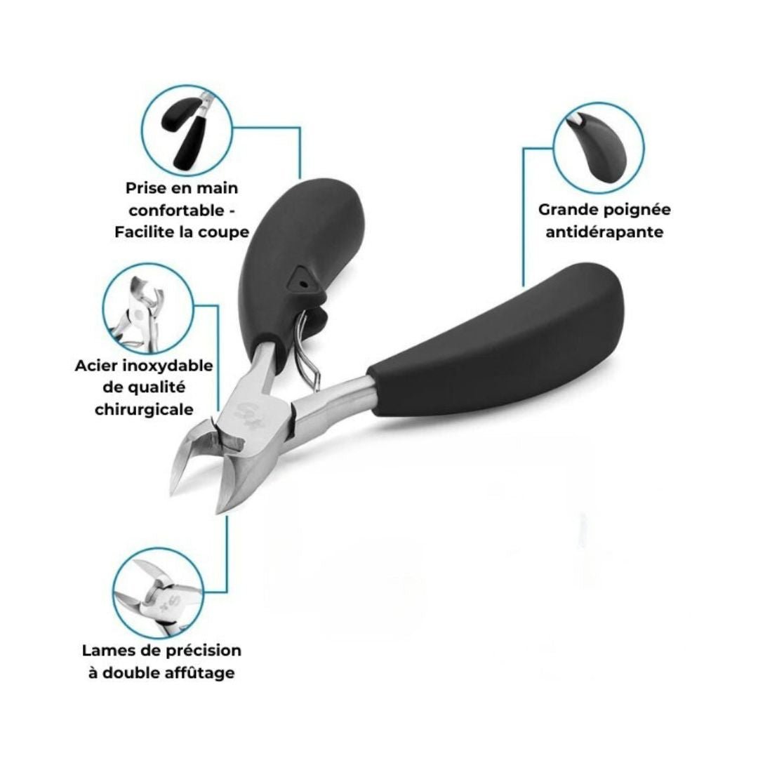 "Coupe-ongles précis pour ongle incarné, tête fine et courbée, design ergonomique, matériau durable, accessoire de soins"