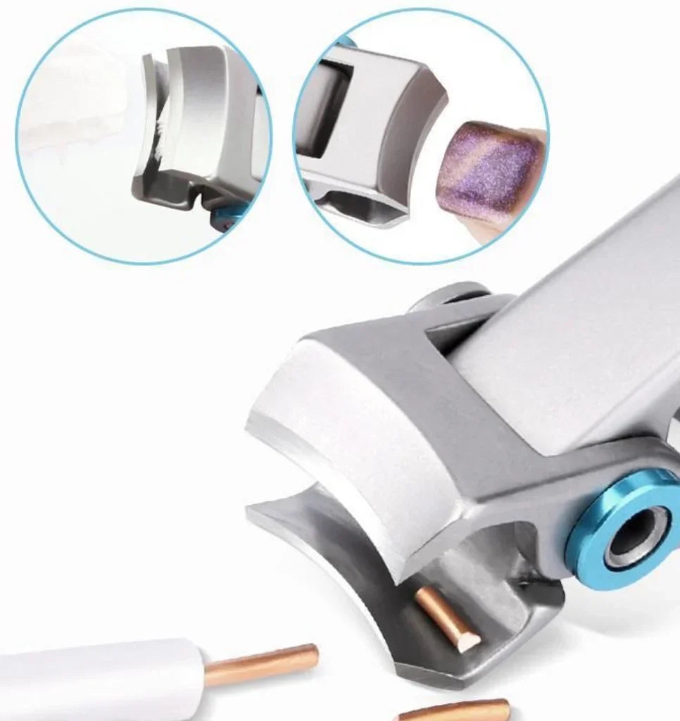"Coupe-ongles robuste en acier inoxydable, design élégant pour ongles durs et épais, accessoire essentiel pour femmes"