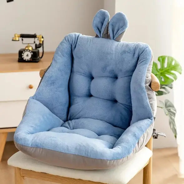 "Coussin ergonomique gris 40x40 cm, design moderne, soutien confort siège, polyester qualité, déco maison élégante"