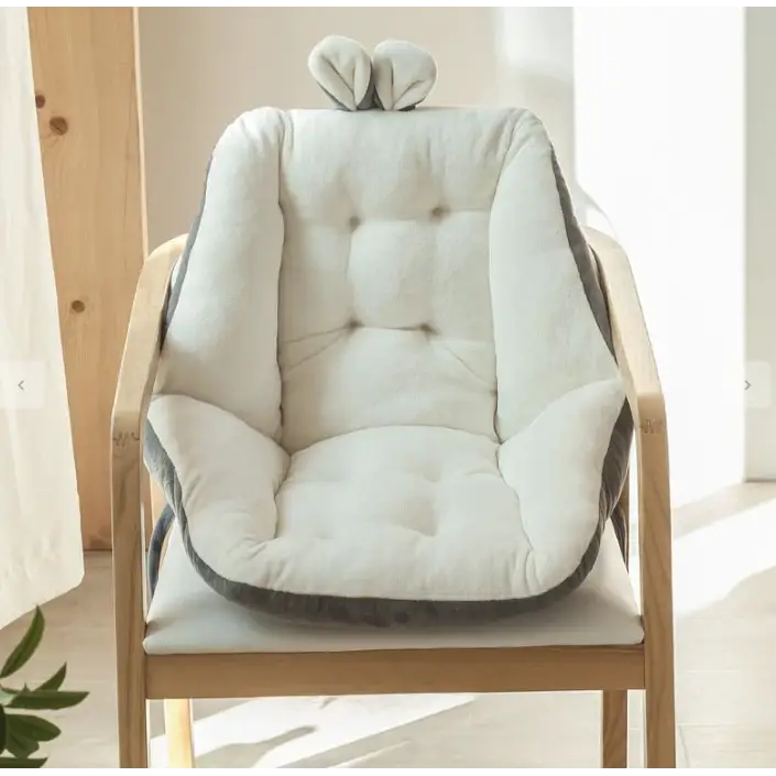 "Coussin ergonomique gris 40x40 cm, design moderne, soutien confort siège, polyester qualité, déco maison élégante"