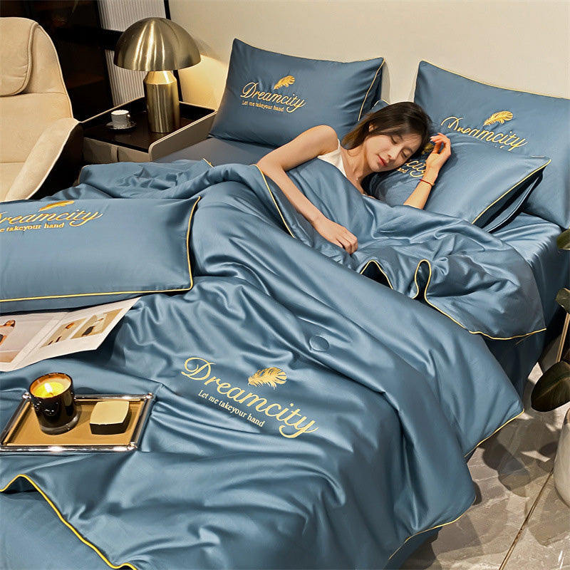 "Couverture rafraîchissante CoolNuit, tissu glacé, aération optimale, parfaite pour nuit chaude, douceur soyeuse"