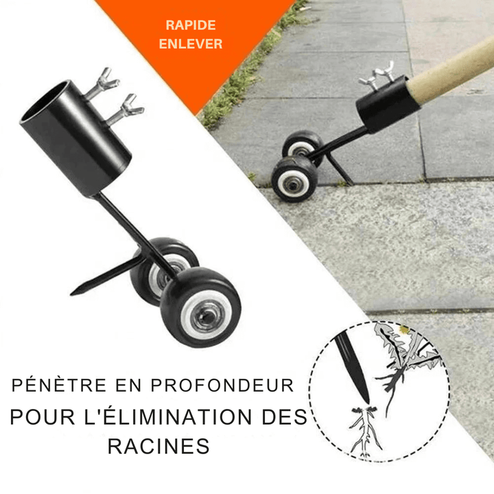Crochet de désherbage en acier inoxydable, manche antidérapant ergonomique, idéal pour enlever les mauvaises herbes facilemen