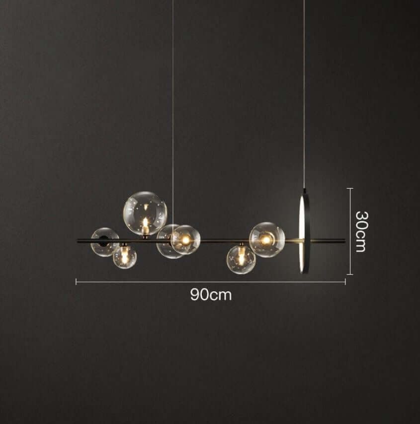 Lustre Bulle de Verre Design - Éclairage Intérieur Unique