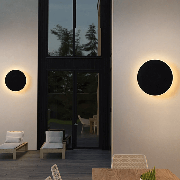 Applique Murale Extérieure LED Ronde - Éclairage Minimaliste