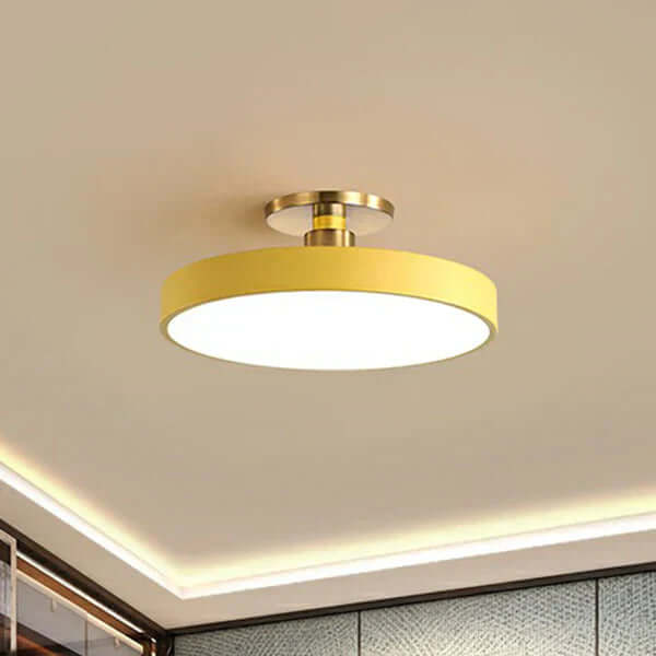 Lampe Encastrée Ronde Style Nordique Chambre À Coucher Acrylique Led Semi Coil Plafonnier