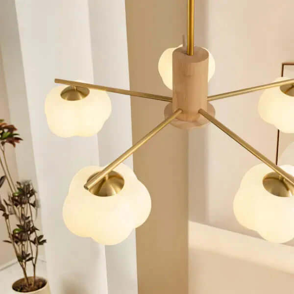 Luminaire Salon Moderne - Bois & Coton - Éclairage Design