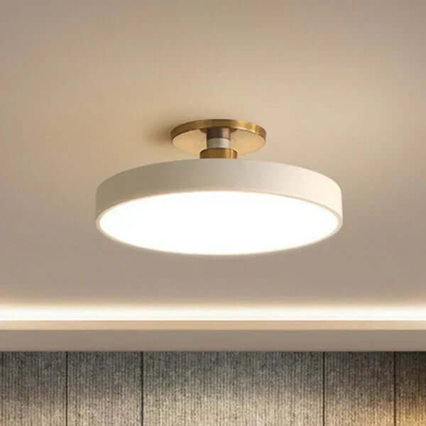 Lampe Encastrée Ronde Style Nordique Chambre À Coucher Acrylique Led Semi Coil Plafonnier