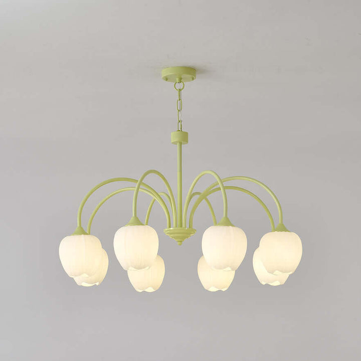 Lustre Tulipe Matcha - Éclairage élégant et apaisant