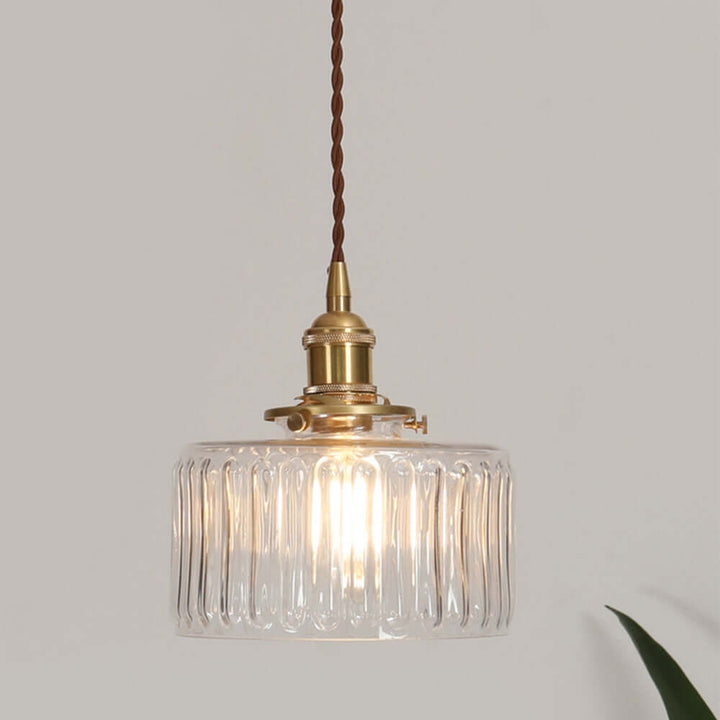 Suspension Vintage Verre Cylindrique - éclairage intérieur