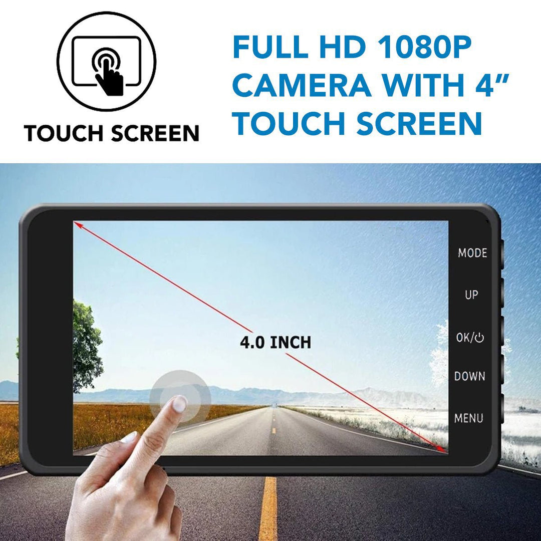 "Dashcam sans fil avant-arrière 1080P, vision nocturne; capte chaque détail jour et nuit avec double objectif Full HD"