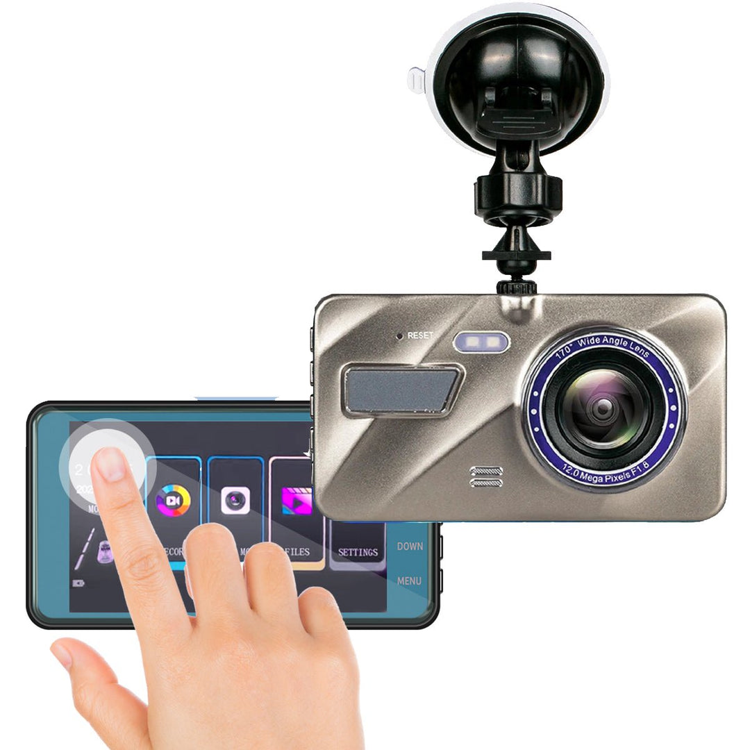 "Dashcam sans fil avant-arrière 1080P, vision nocturne; capte chaque détail jour et nuit avec double objectif Full HD"