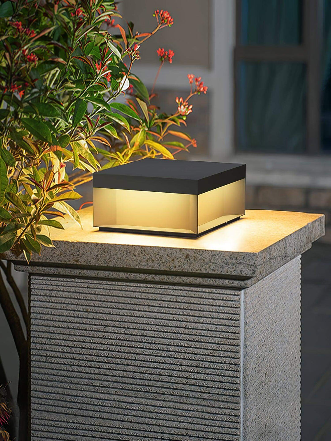 Boîtier Luminaire Extérieur - Éclairage Poteau Solaire LED