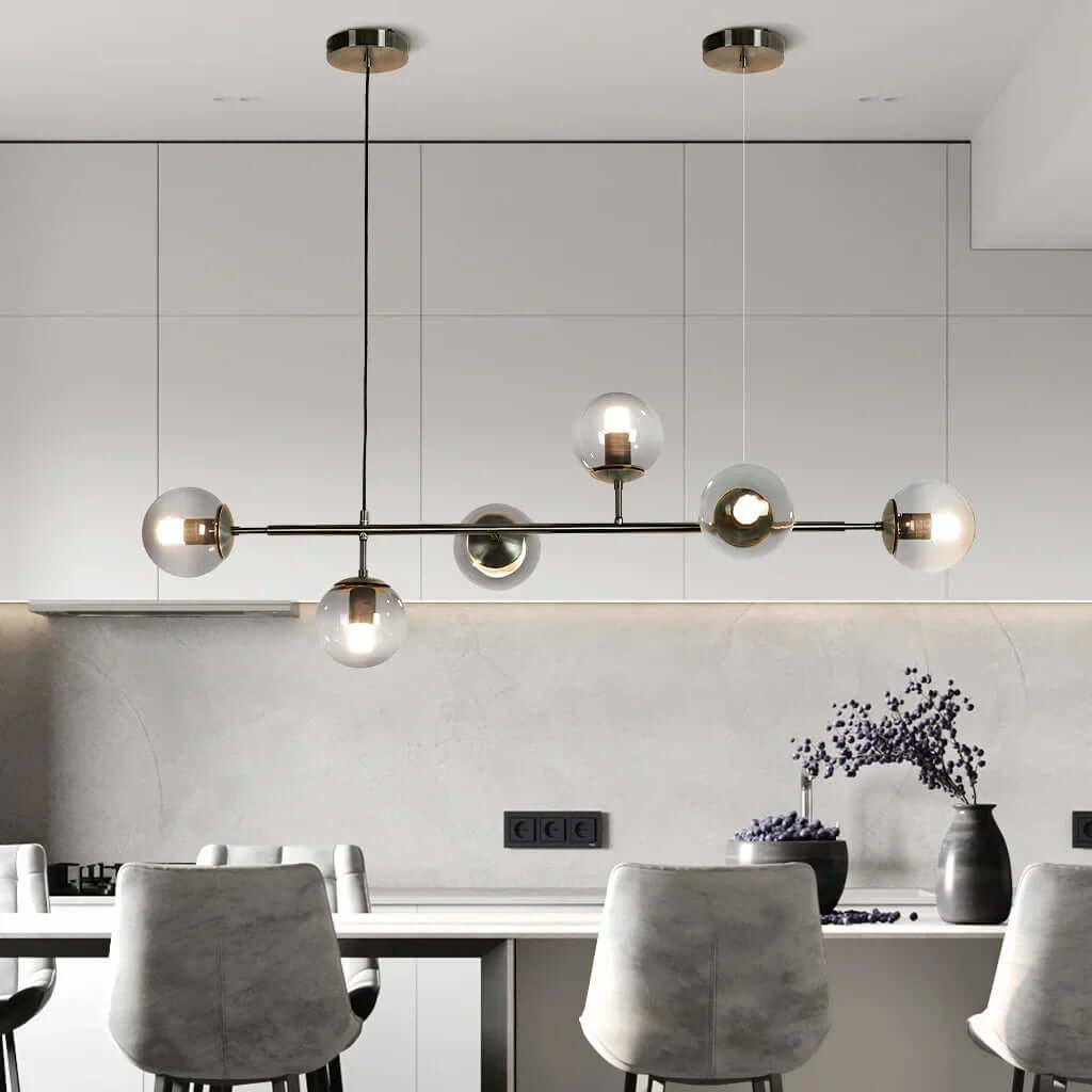 Suspension Luminaire Boule Verre Déco