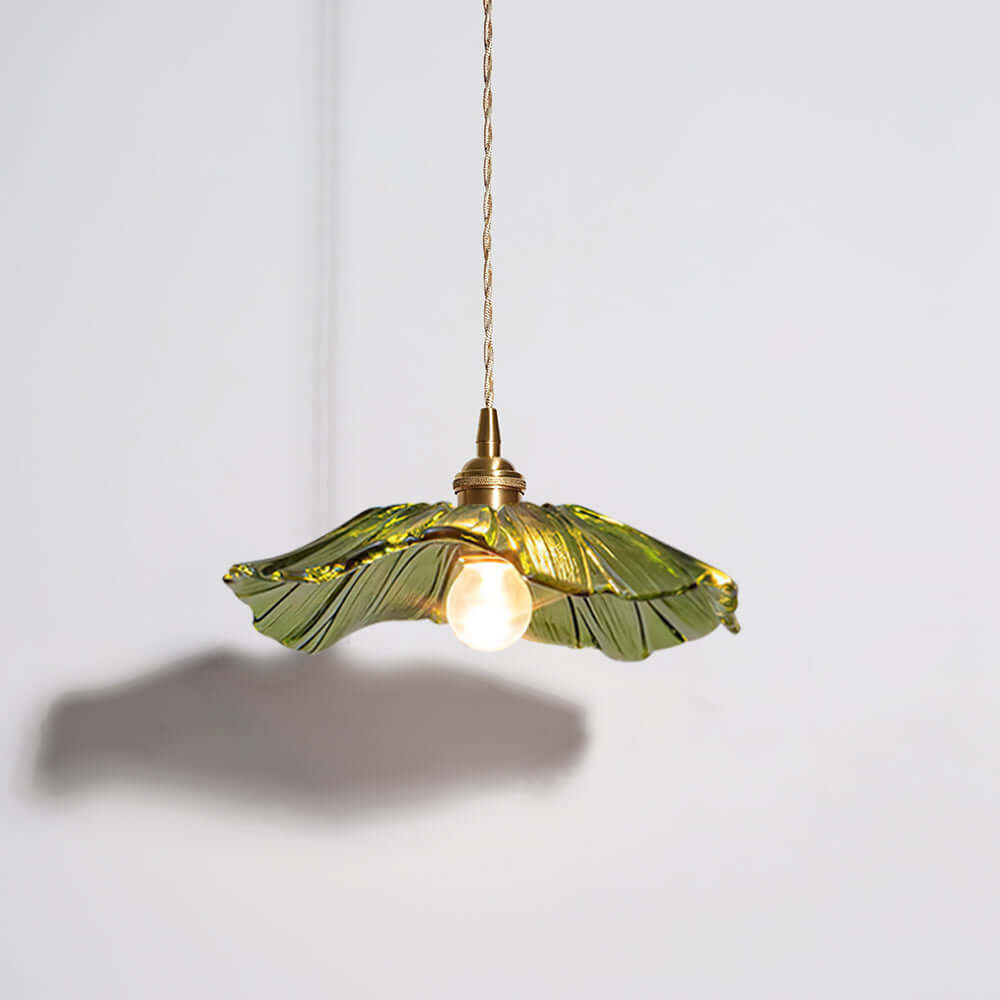 Suspension Lumineuse Verre Fleuri - Déco Intérieure