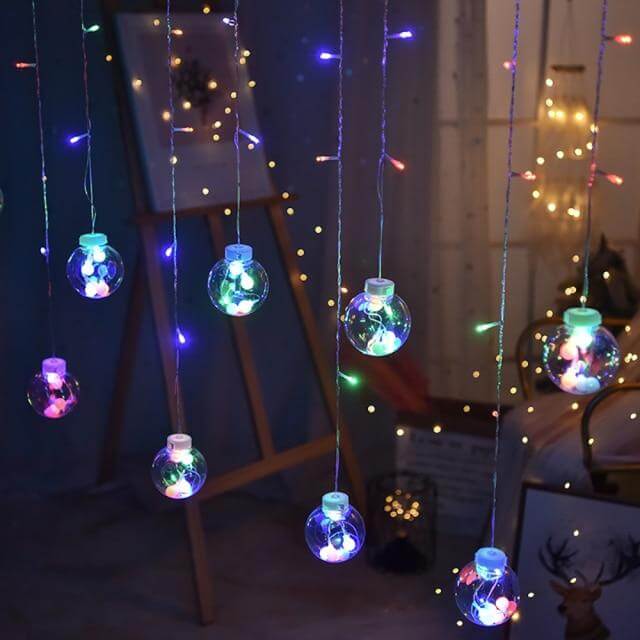Guirlande Lumineuse Extérieure LED Globe - 12 Boules